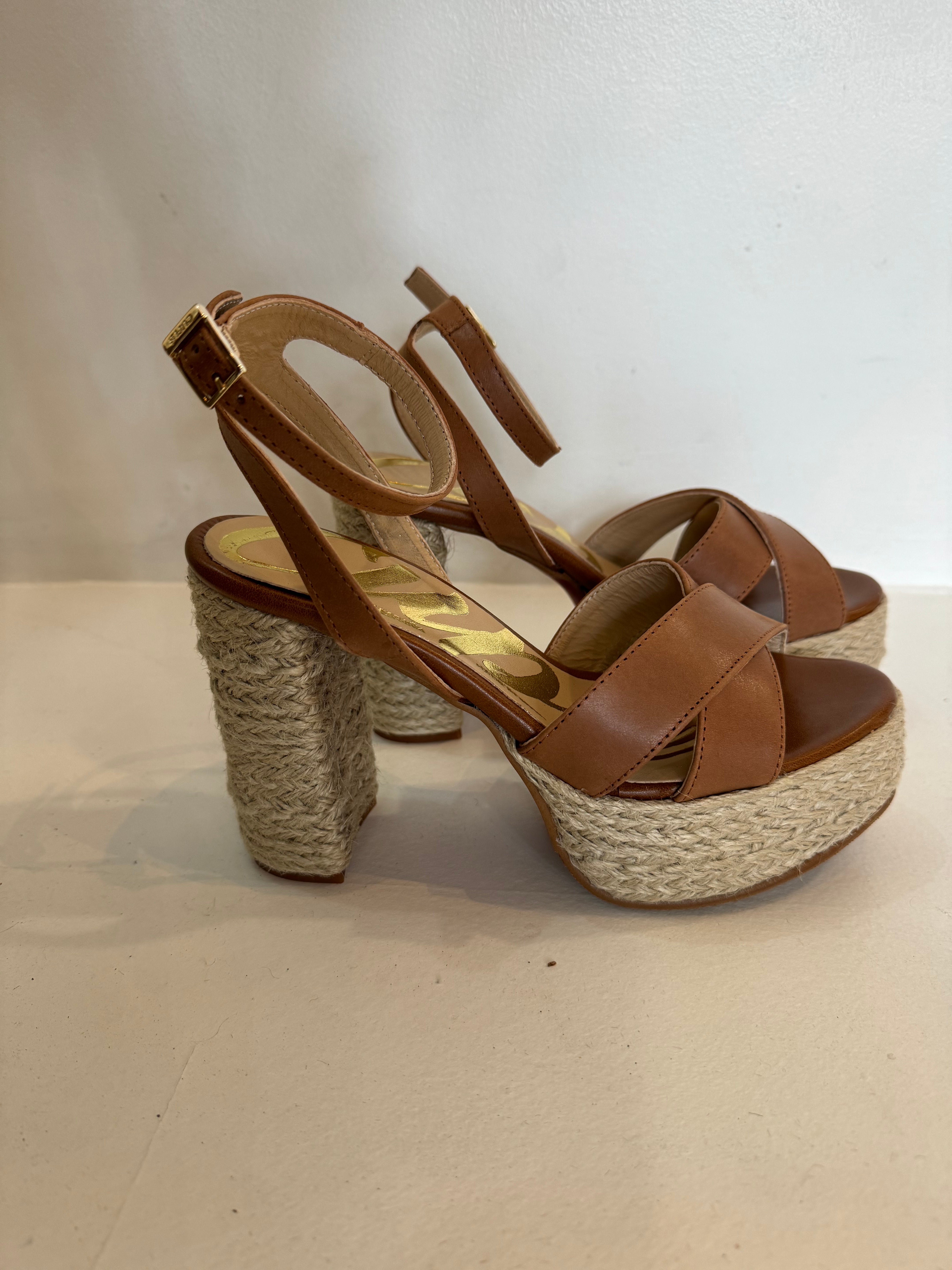 Hetre Alresford Hampshire shoe store Cuple Tan & Rope Platform Sandal