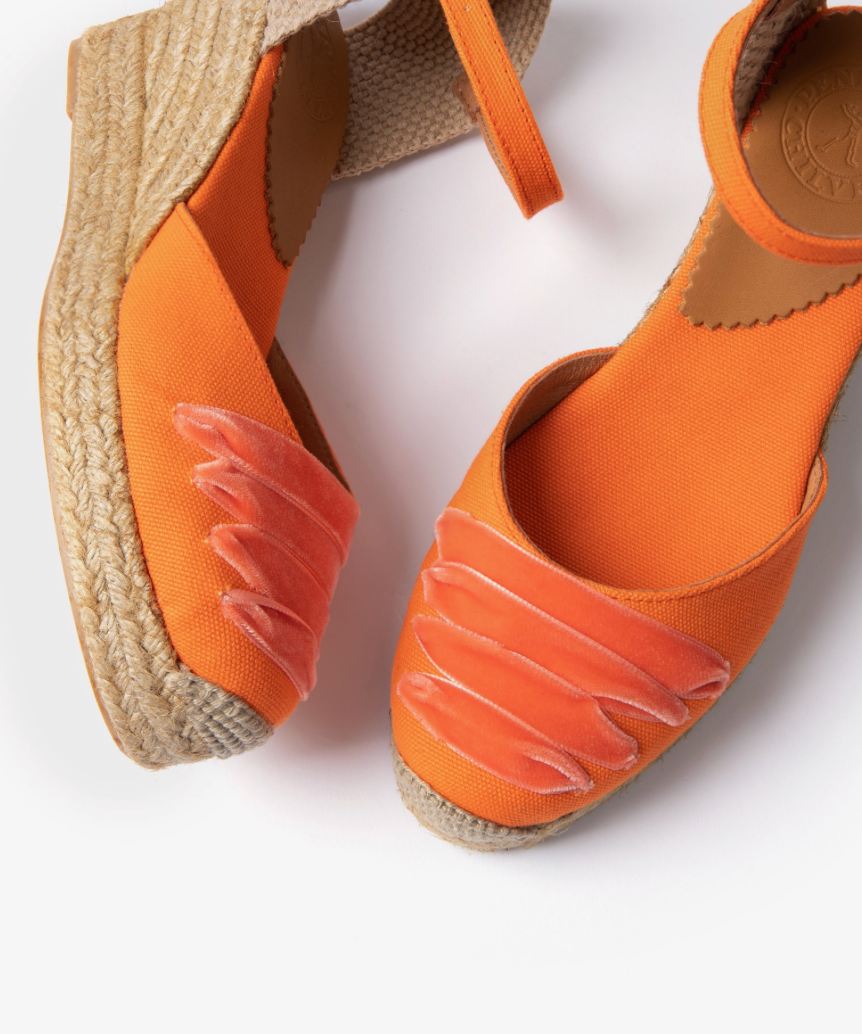 Hetre Alresford Hampshire Shoe Store Penelope Chilvers Orange Mary Jane Dali Espadrille