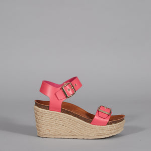 Hetre Alresford Hampshire Shoe Store Genuins Pink Buckle Wedge  