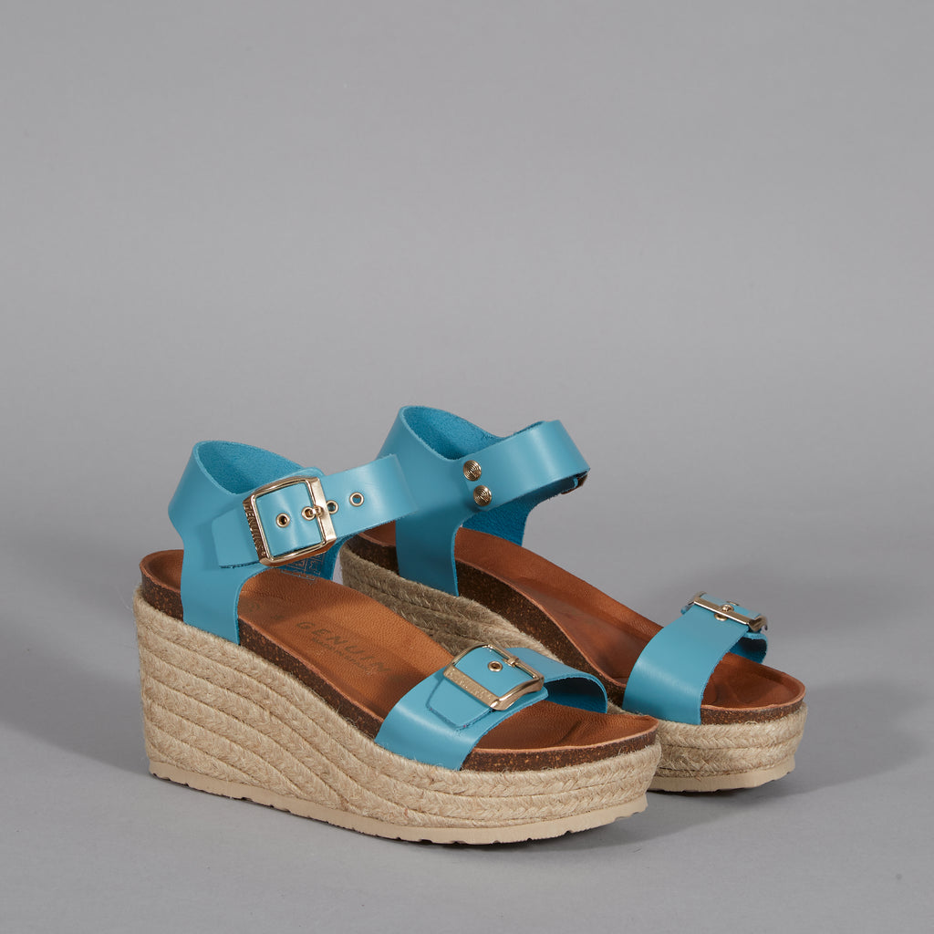 Hetre Alresford Hampshire Shoe Store Genuins Turquoise Buckle Wedge