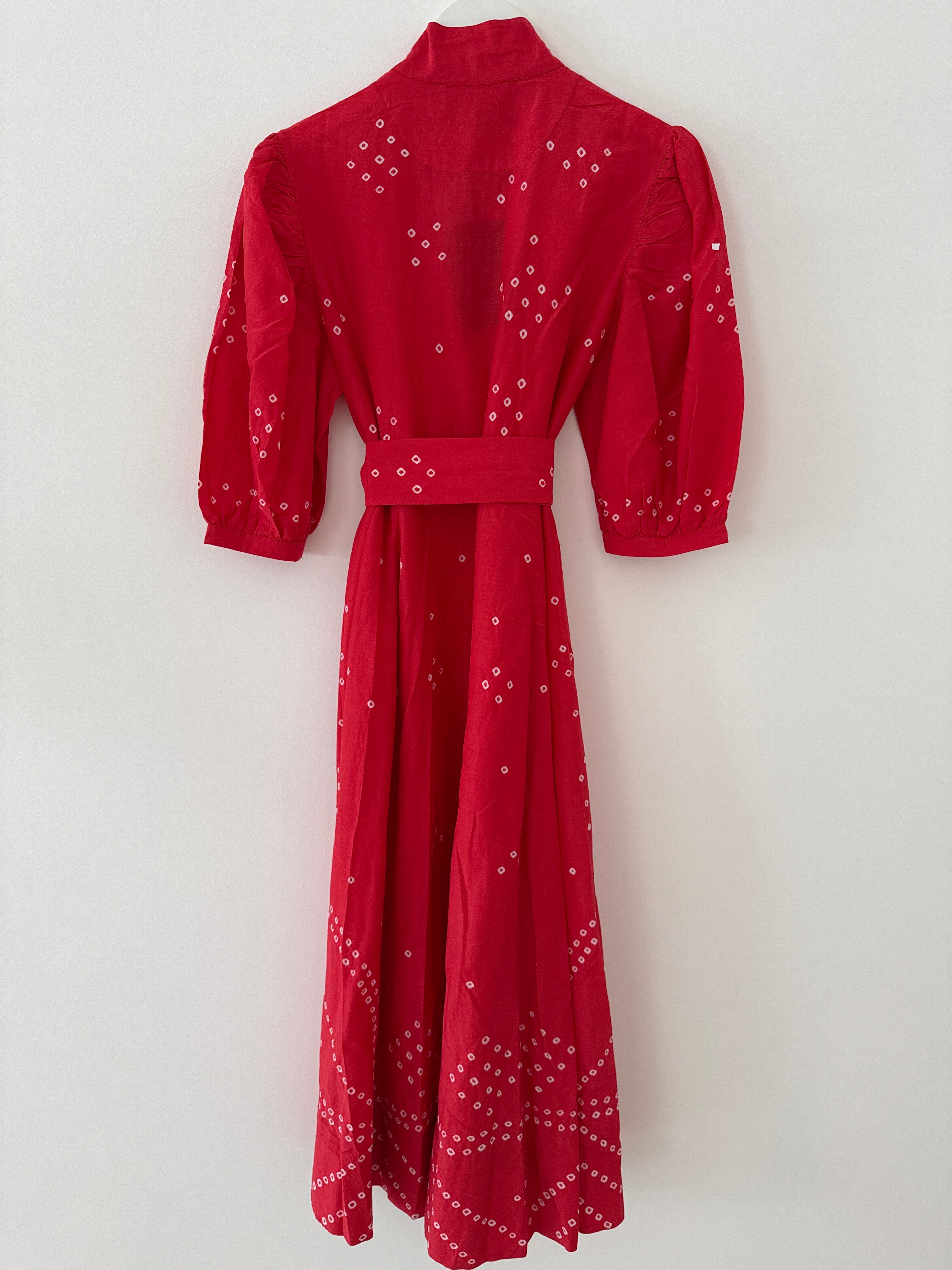 Seema Kahai Red Bandhani Dress