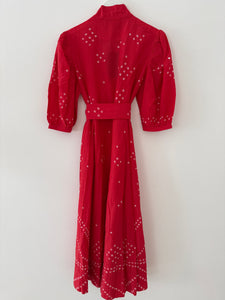 Seema Kahai Red Bandhani Dress