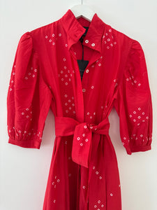 Seema Kahai Red Bandhani Dress