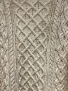 Hetre Alresford Hampshire Clothes Store English Weather Cream Cashmere Aran Sweater 