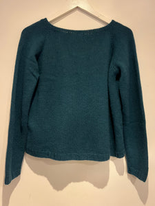 Hetre Alresford Hampshire Clothes Store English Weather Teal Cashmere Cardigan 