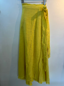 Hetre Alresford Hampshire Clothes Store Pearl & Caviar Lemon Fringed Maxi Skirt