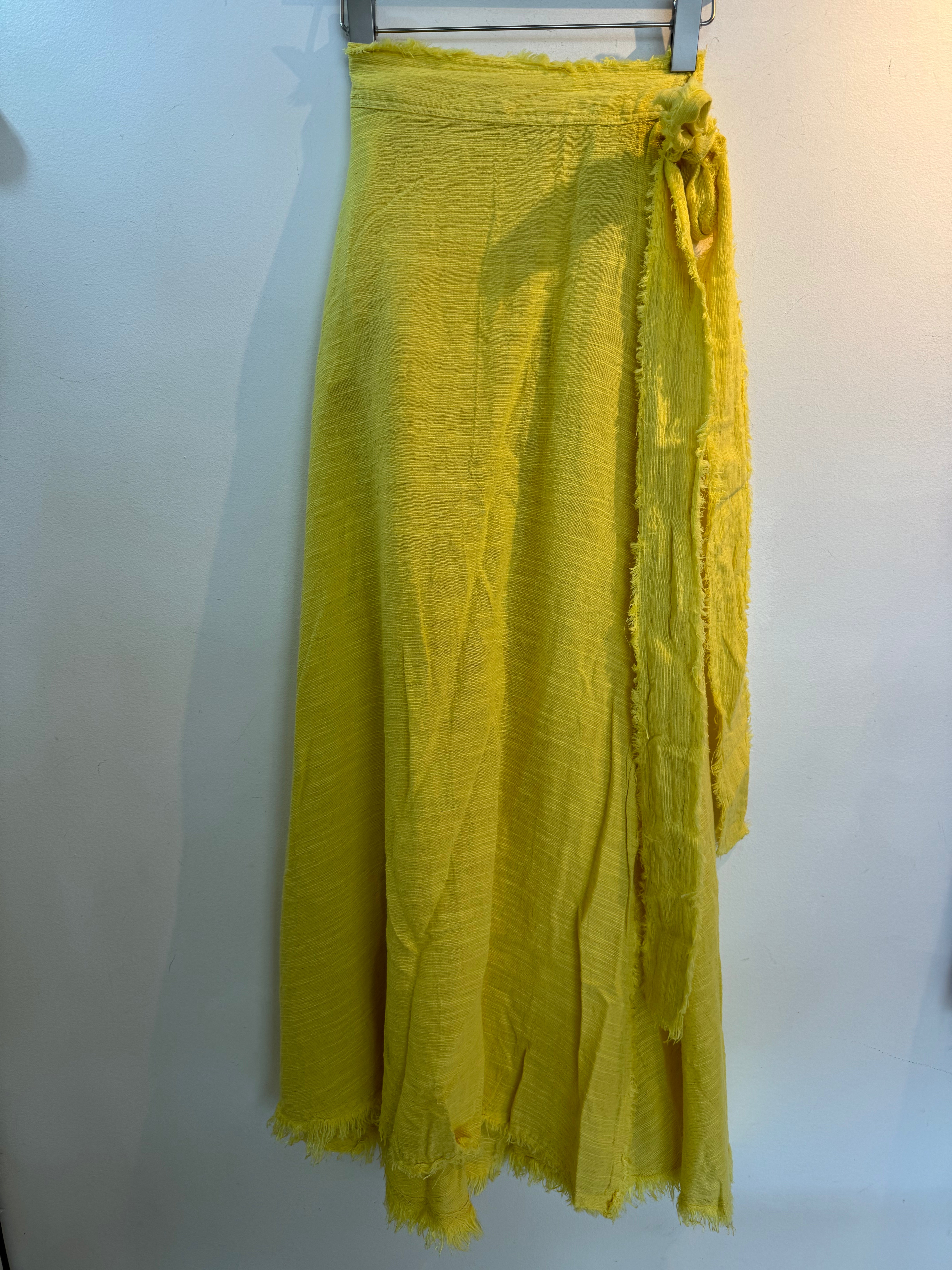 Hetre Alresford Hampshire Clothes Store Pearl & Caviar Lemon Fringed Maxi Skirt