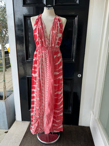 Hetre Alresford Hampshire Clothes Store Pearl & Caviar Red Halterneck Zakar Maxi Dress