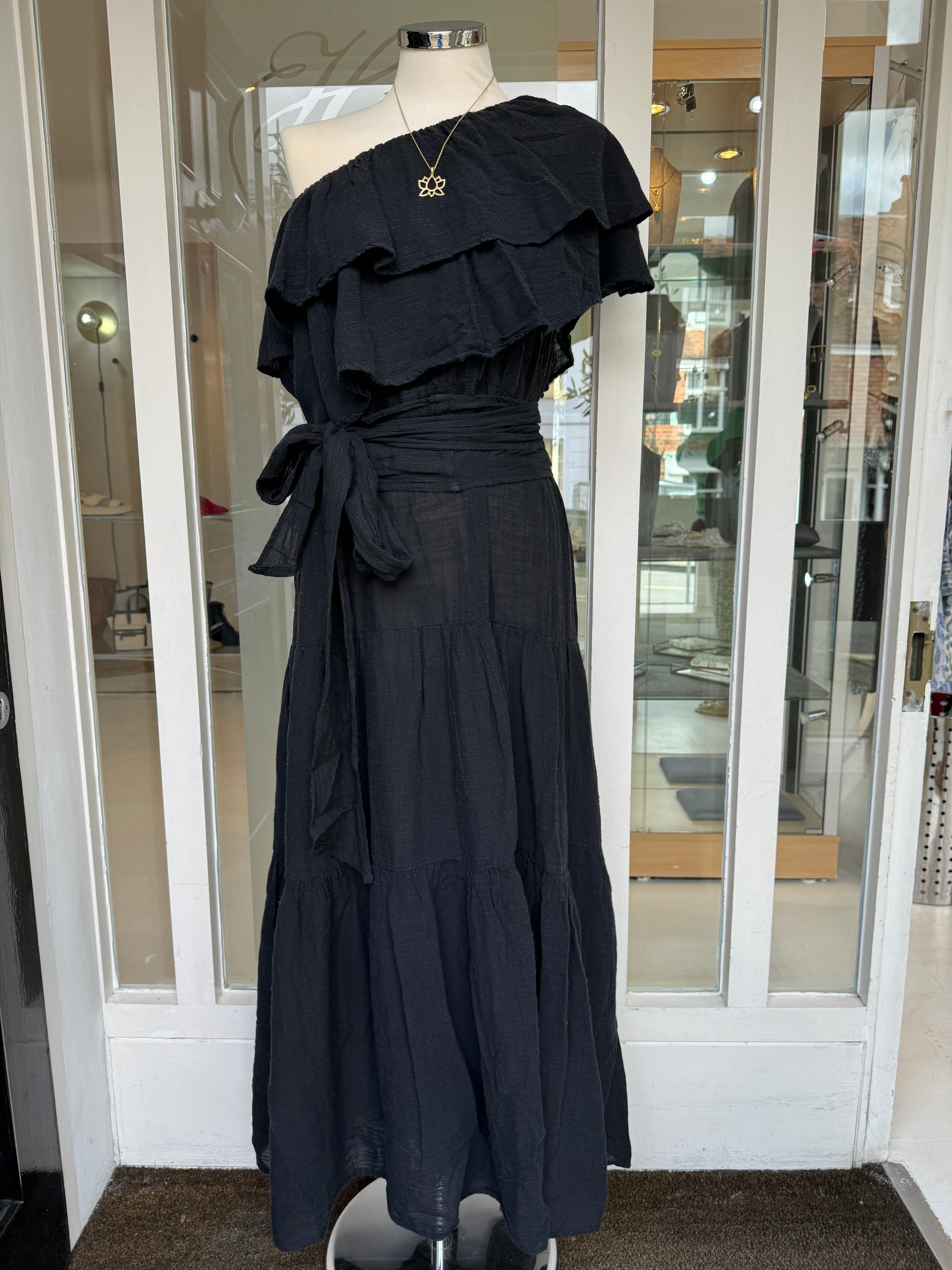Hetre Alresford Hampshire Clothes Store Pearl & Caviar Black Frill Dress
