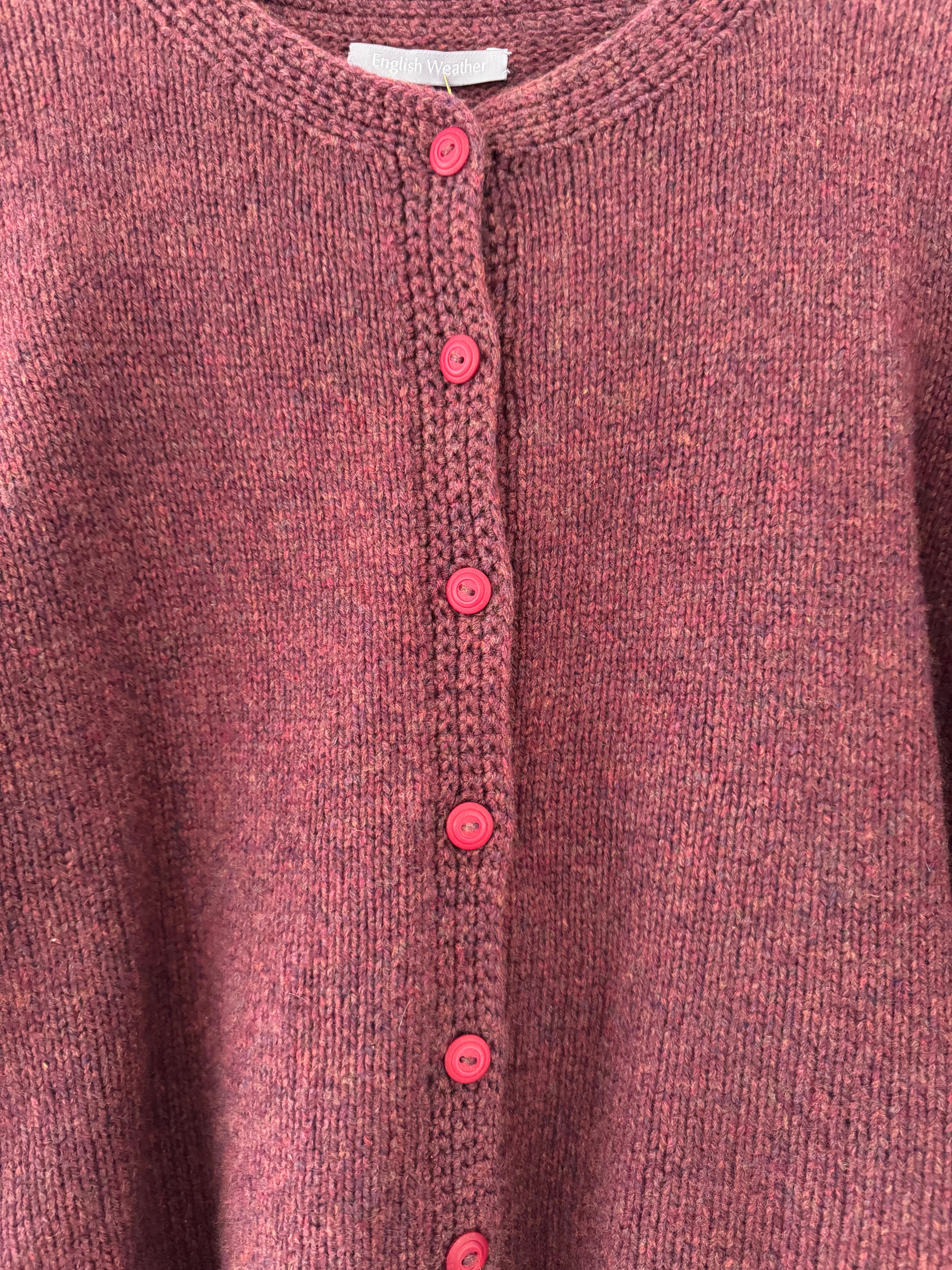 Hetre Alresford Hampshire Onine Store English Weather Damson Cashmere Cardigan 