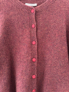 Hetre Alresford Hampshire Onine Store English Weather Damson Cashmere Cardigan 