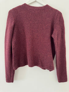 Hetre Alresford Hampshire Onine Store English Weather Damson Cashmere Cardigan 