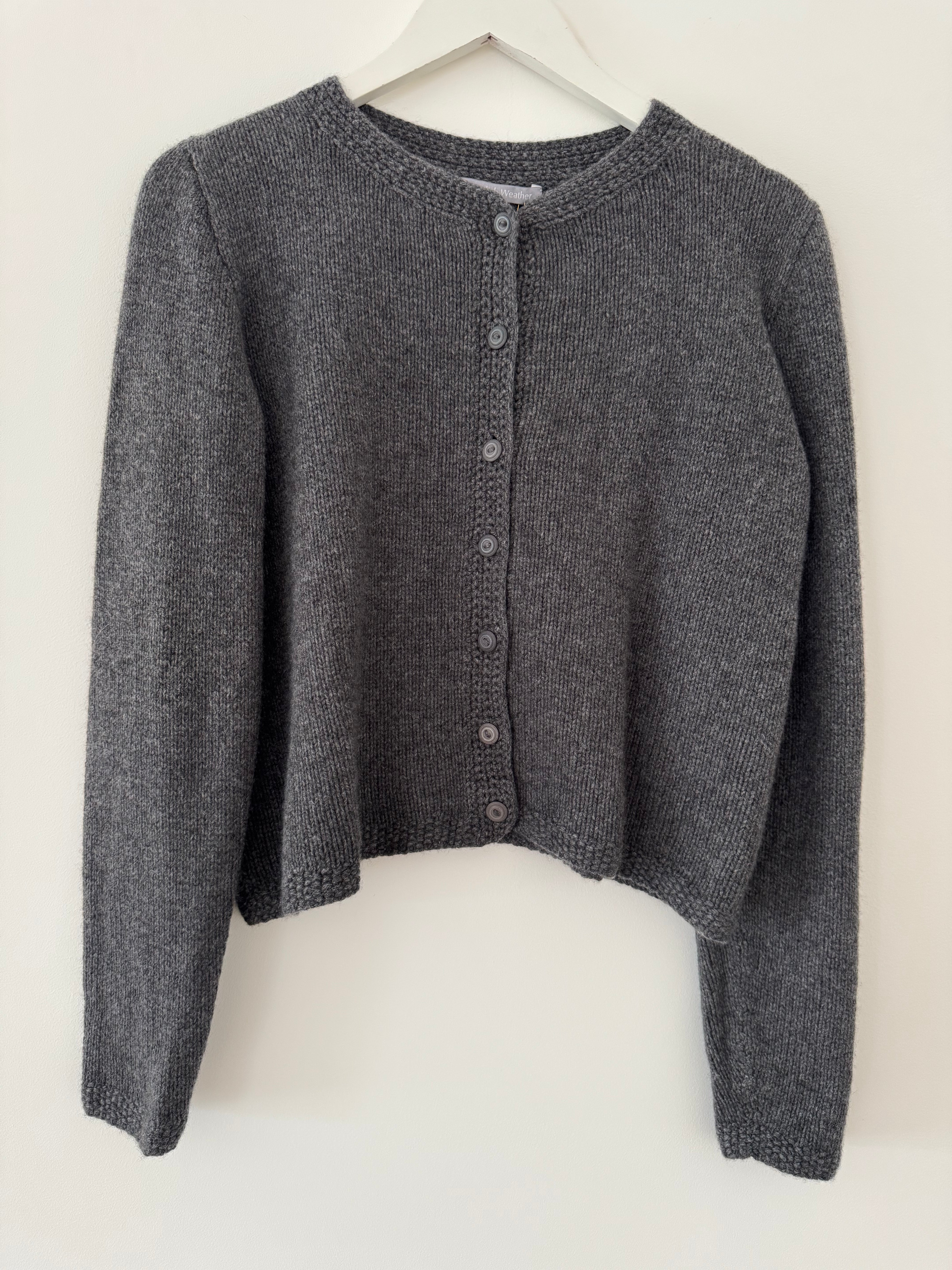 Hetre Alresford Hampshire Onine Store English Weather Grey Cashmere Cardigan 
