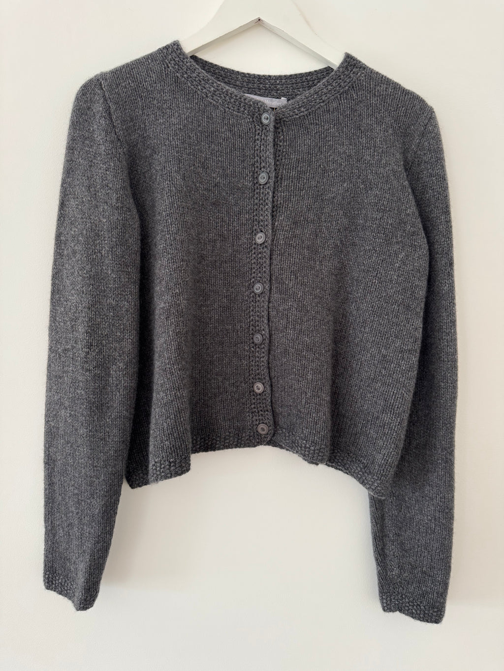 Hetre Alresford Hampshire Onine Store English Weather Grey Cashmere Cardigan 
