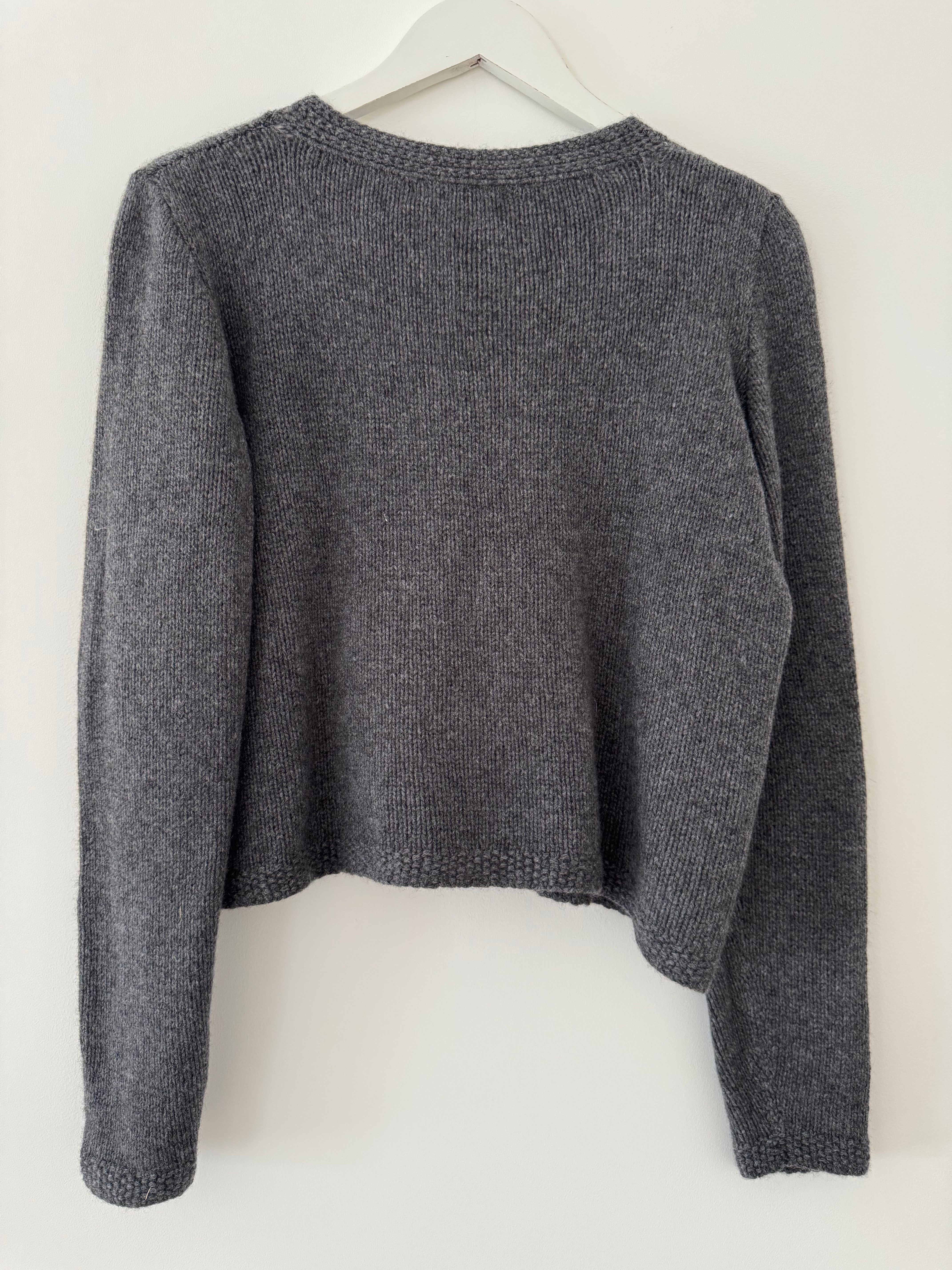 Hetre Alresford Hampshire Onine Store English Weather Grey Cashmere Cardigan 