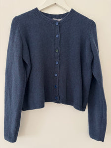 Hetre Alresford Hampshire Onine Store English Weather Heather Navy Cashmere Cardigan 