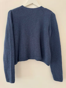 Hetre Alresford Hampshire Onine Store English Weather Heather Navy Cashmere Cardigan 