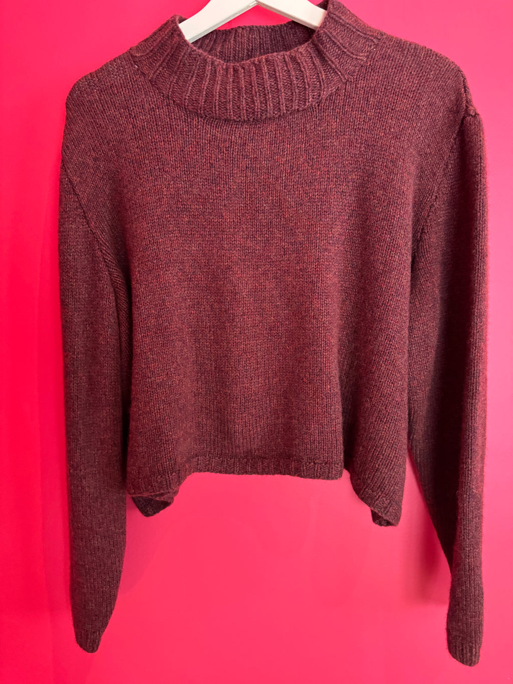 Hetre Alresford Hampshire Online Store English Weather Damson Cashmere Cropped Sloppy Jo