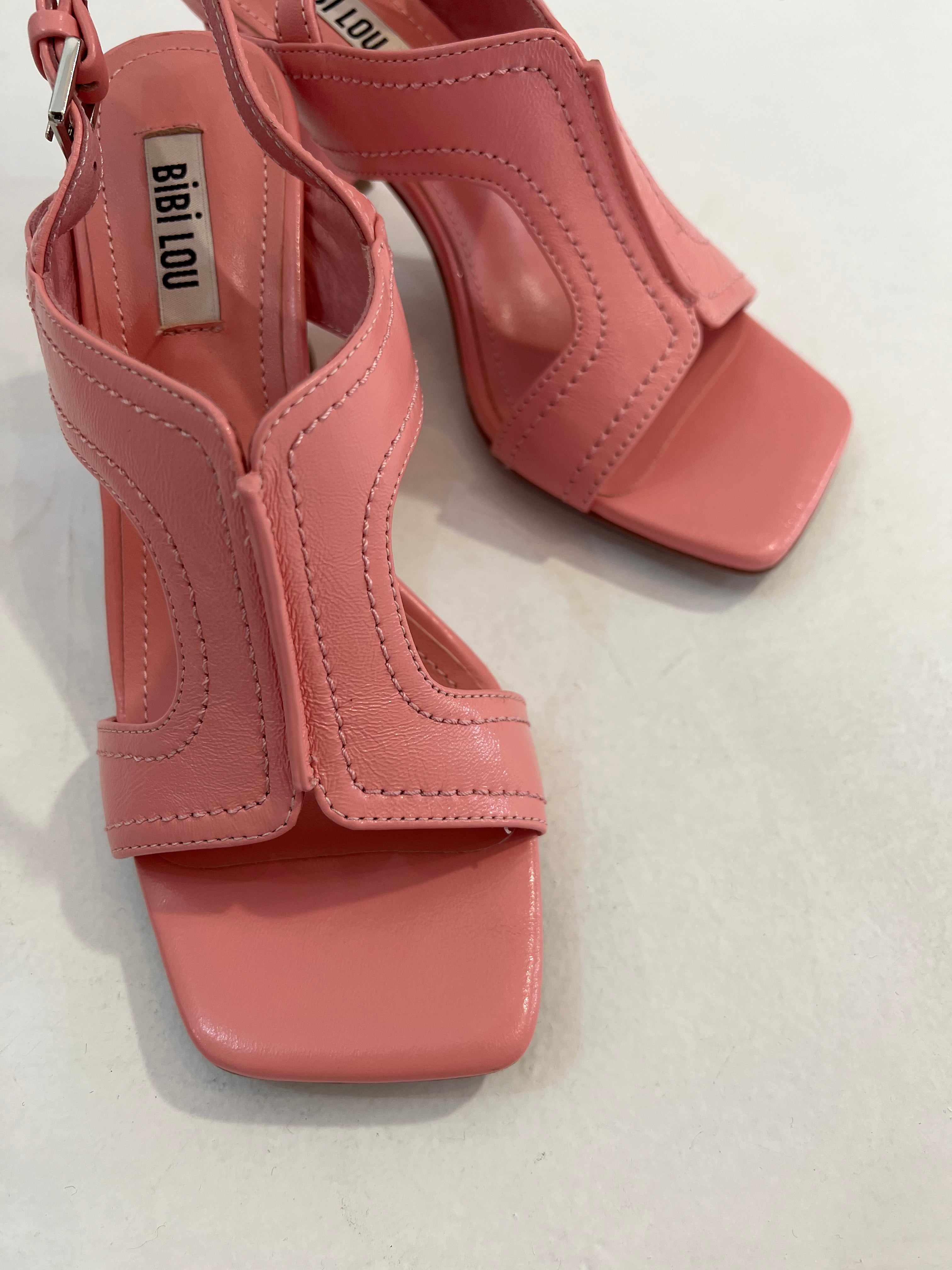 Hetre Alresford Hampshire Shoe Store Bibi Lou Pink Leather High Sandal