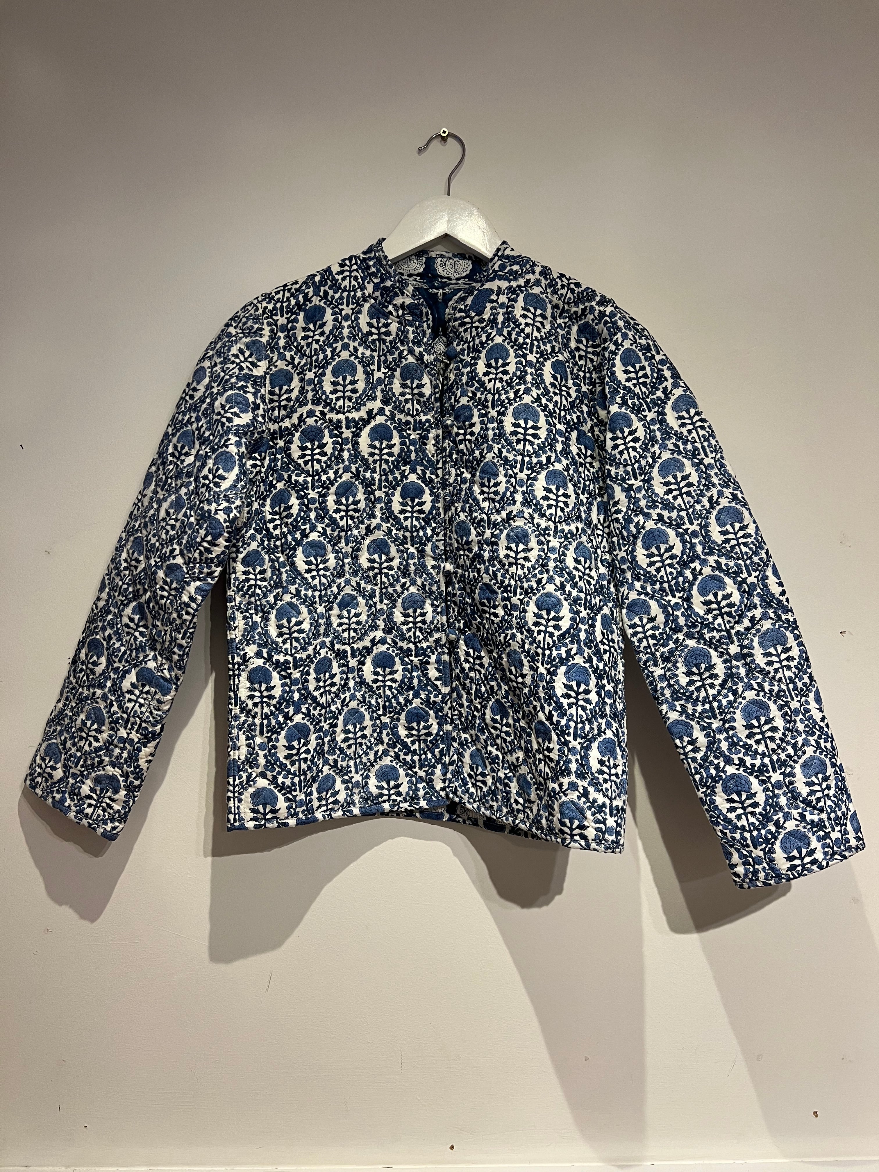 Hetre Alresford Hampshire Clothe Store KaHo Blue Trellis Quilted Jacket