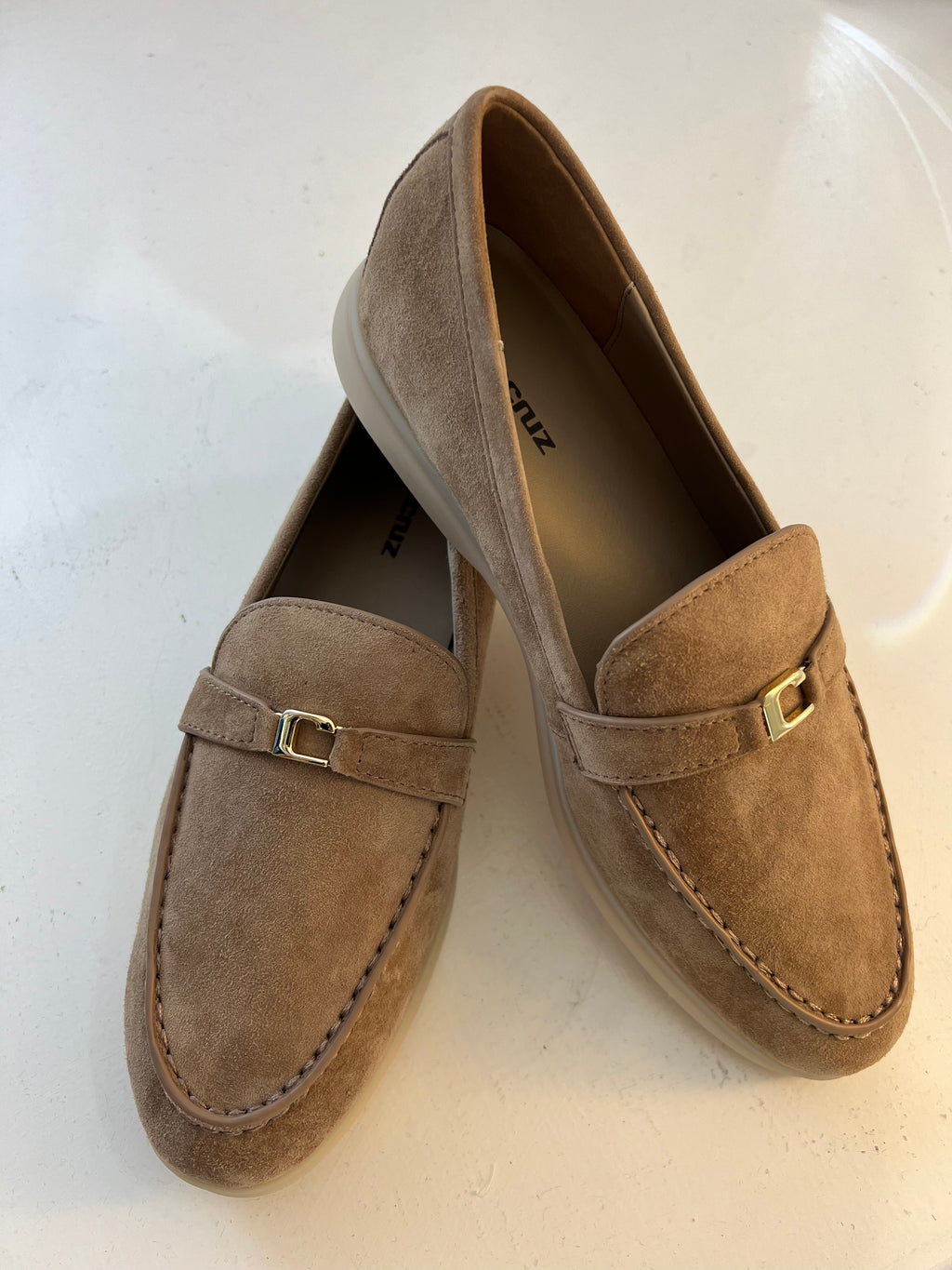 Hetre Alresford Hampshire Shoe Store Lola Cruz Taupe Suede Loafer