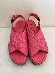 Hetre Alresford Hampshire Shoe Store Pons Quintana Pink Woven Wedge