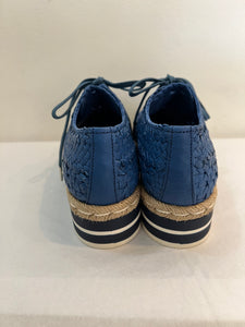 Hetre Alresford Hampshire Shoe Store Pons Quintana Blue Woven Lace up