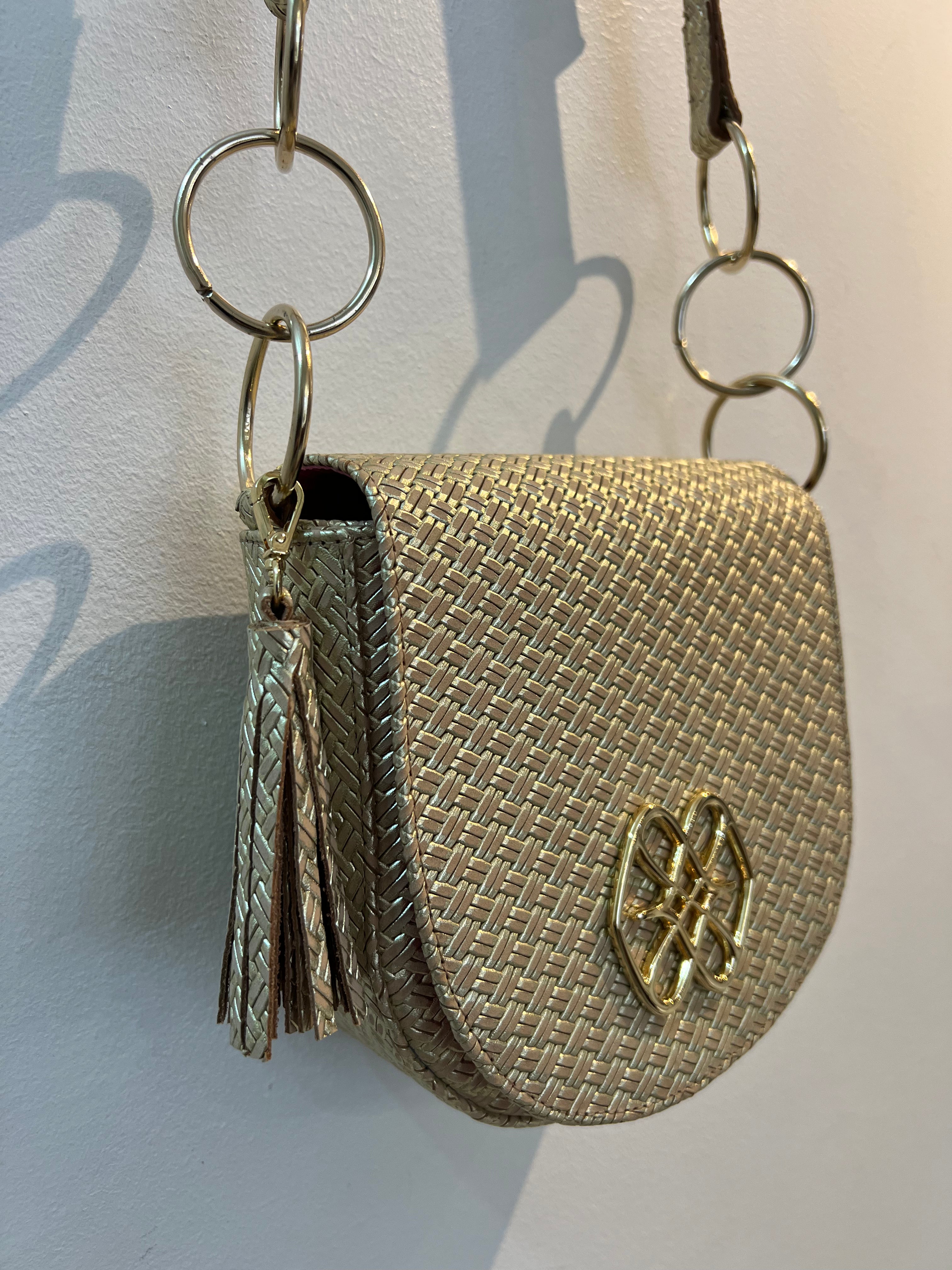 Hetre Alresford Hampshire Accessory Store Cuple Metallic Gold Shoulder Bag