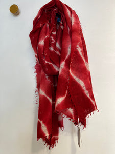 Hetre Alresford Hampshire Accessory Boutique Mouleta Red Shibori Cashmere
