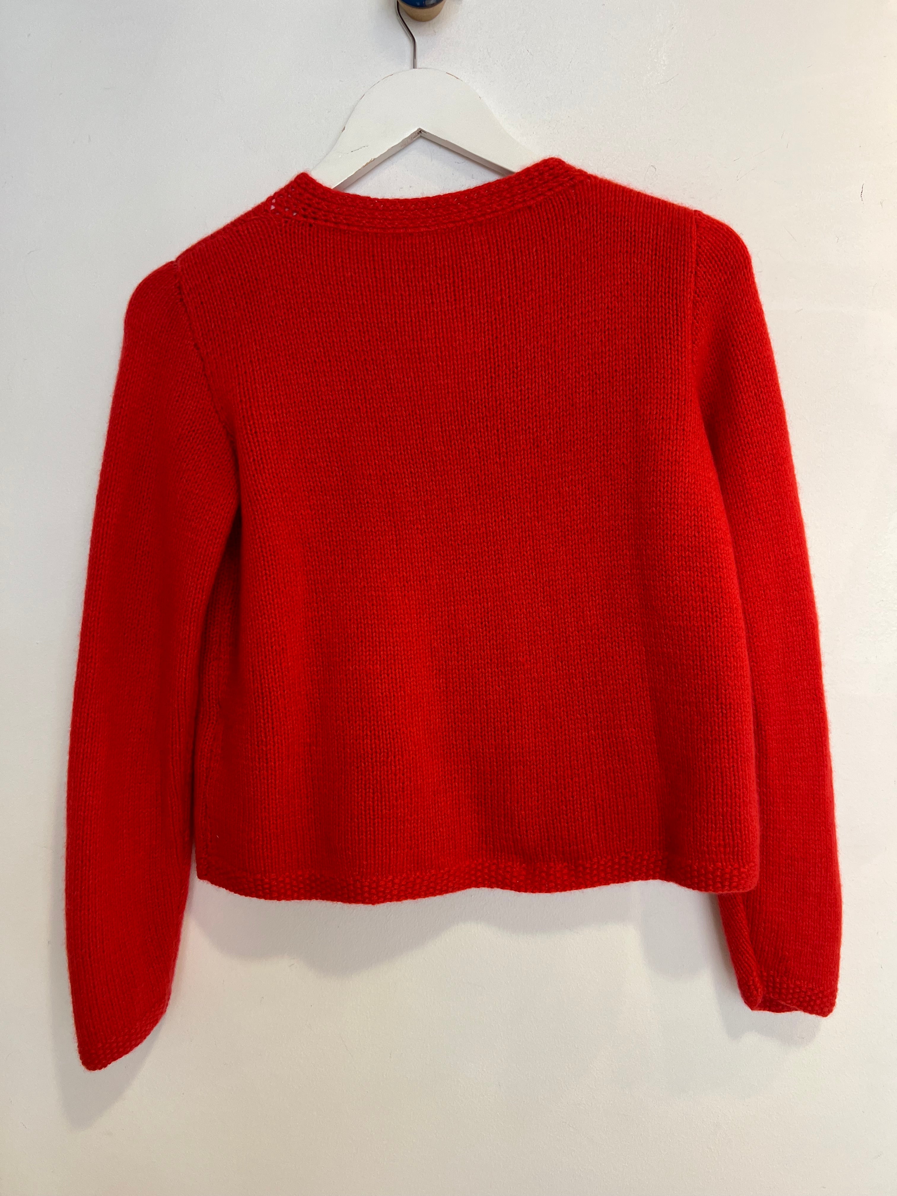 Hetre Alresford Hampshire Clothes Store English Weather Orkney Red Cardigan