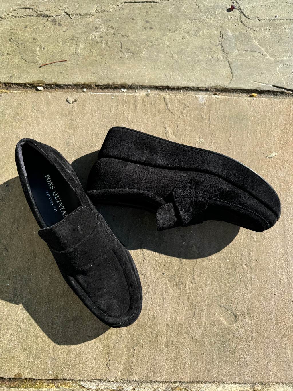 Hetre Alresford Hampshire Shoe Store Pons Quintana Black Suede Platform Loafer