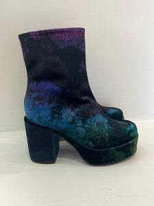 Hetre Alresford Hampshire Shoe Store Pons Quintana Floral Velour Platform Boot