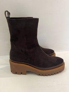 Hetre Alresford Hampshire Shoe Store Pons Quintana Chocolate Stretch Suede Ankle Boot  
