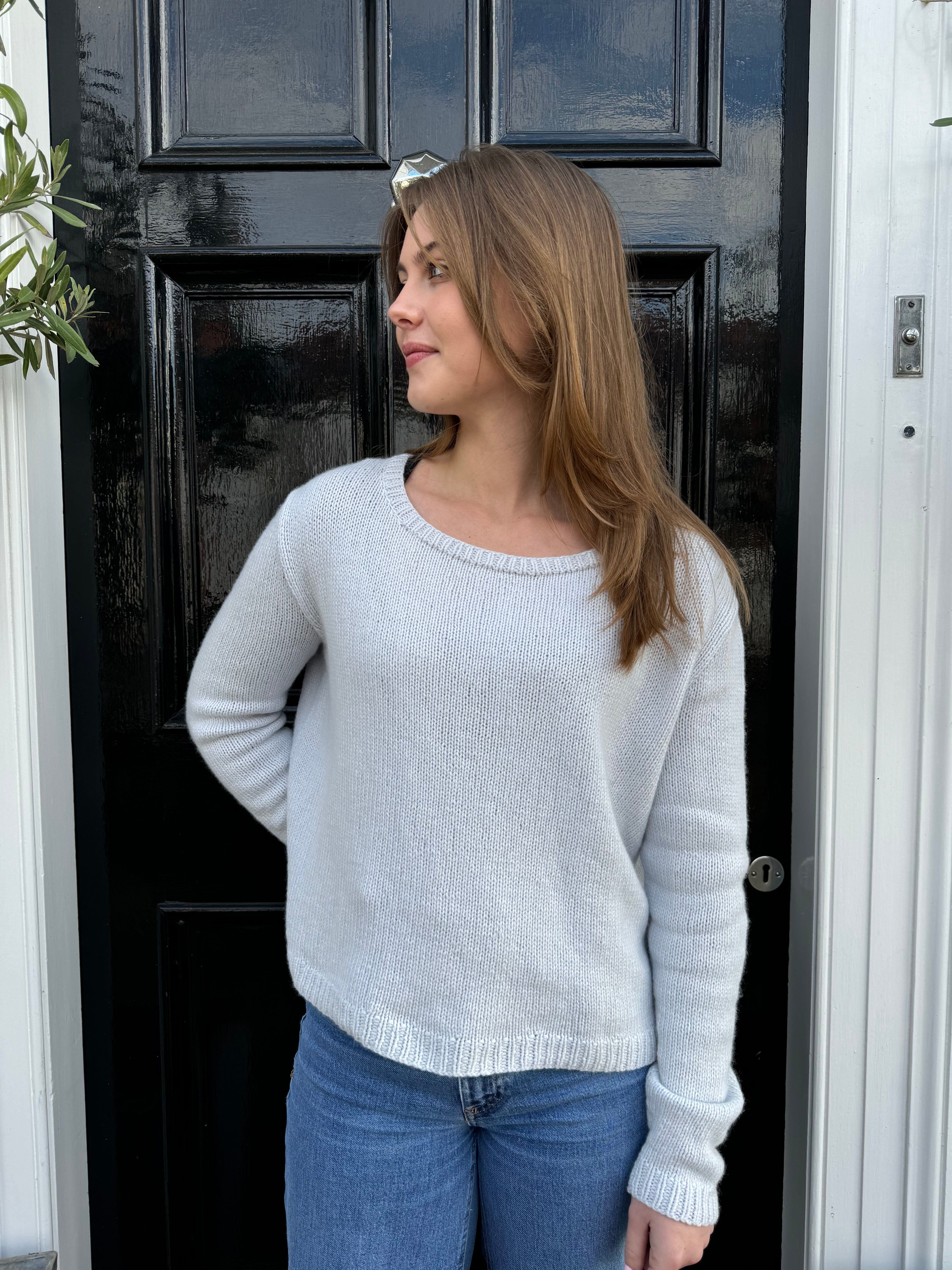 Hetre Alresford Hampshire Clothes Store English Weather Ice Blue Sophie Sweater