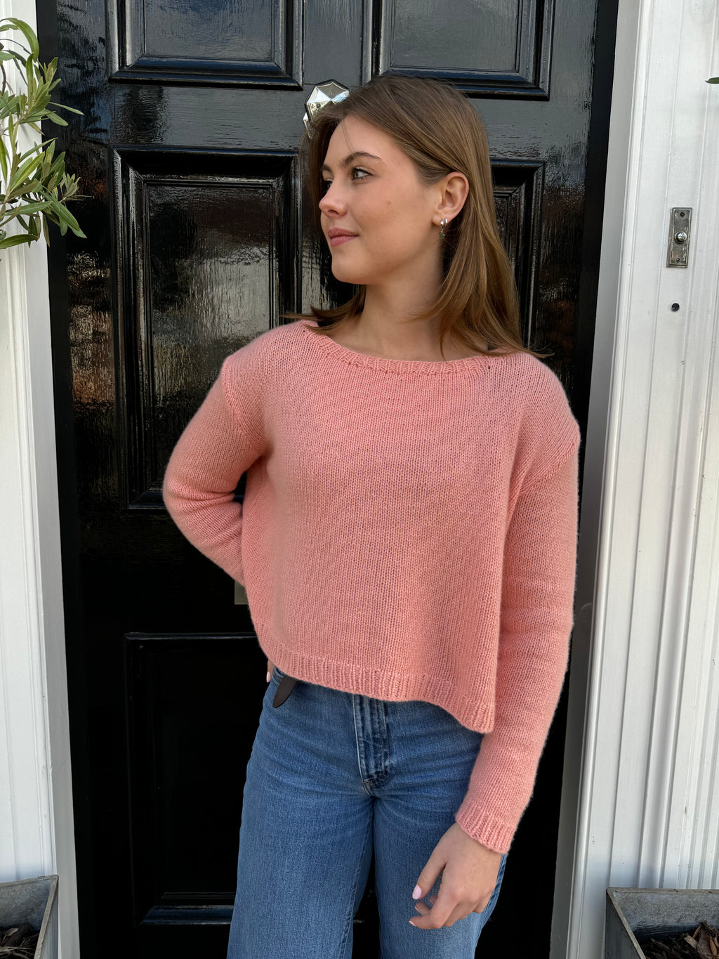 Hetre Alresford Hampshire Clothes Store English Weather Sea Pink Cashmere Sophie Sweater