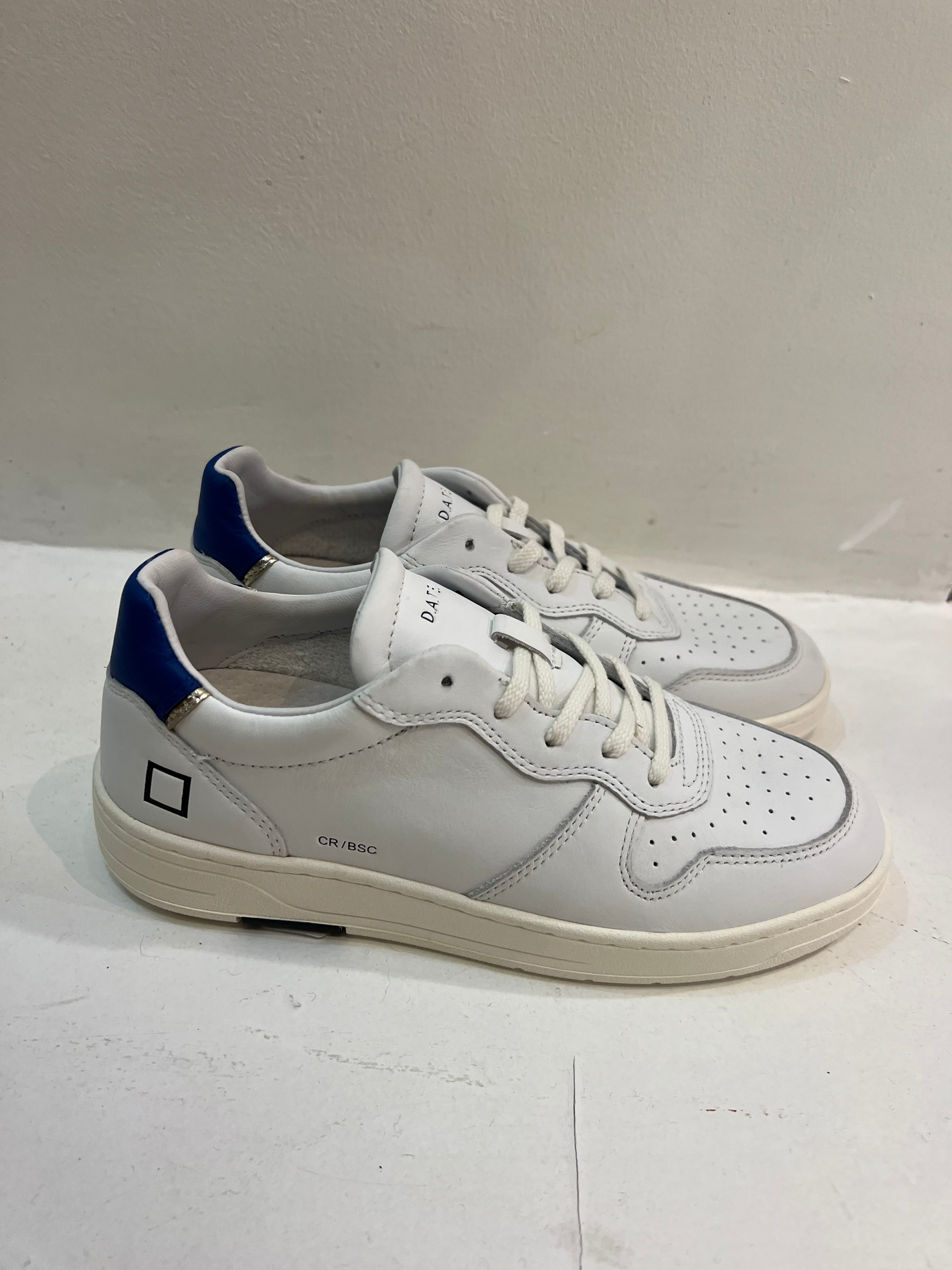 Hetre Alresford Hampshire Shoe Store D.A.T.E Court Basic White Blue Sneaker