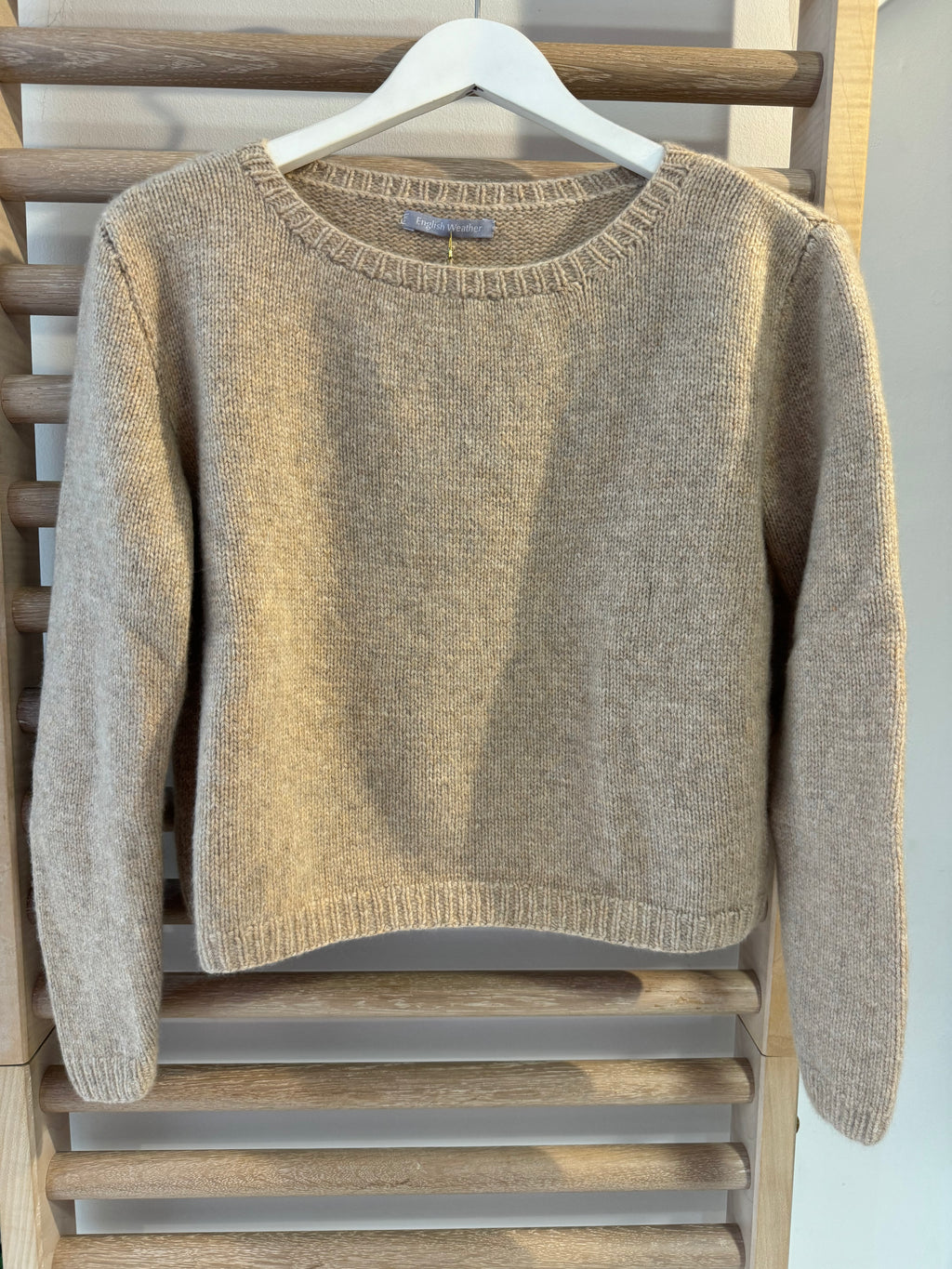 Hetre Alresford Hampshire Clothes Store English Weather Oatmeal Cashmere Sophie Sweater