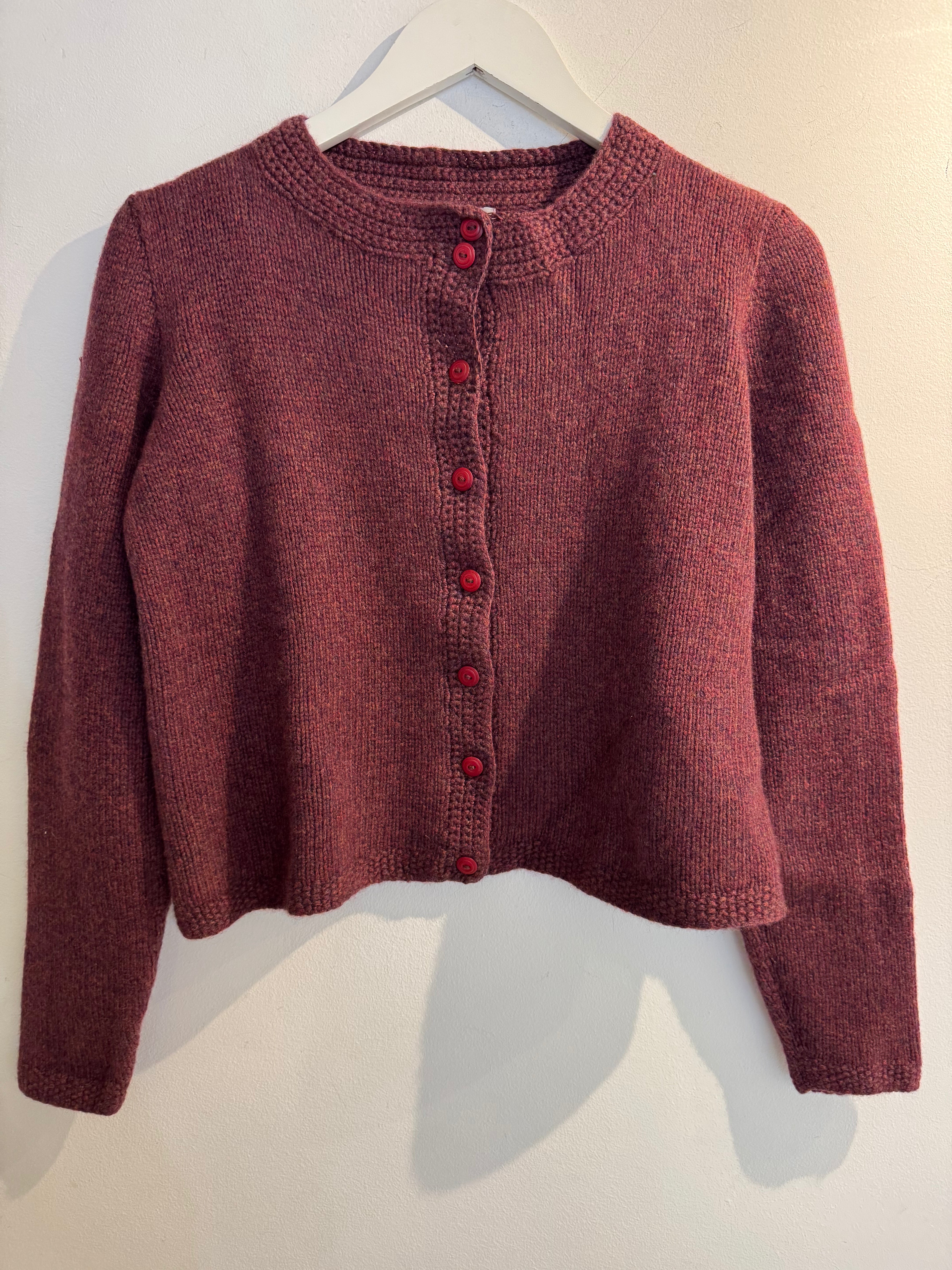 Hetre Alresford Hampshire clothes store English Weather Damson Cashmere Cardigan