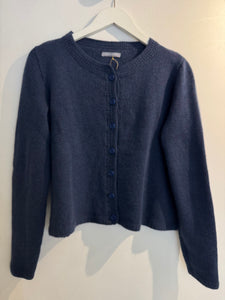 Hetre Alresford Hampshire Clothes Store English Weather Heather Navy Cashmere Cardigan