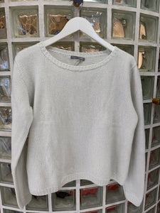 Hetre Alresford Hampshire Clothes STore English Weather Zinc White Cashmere Sophie Sweater