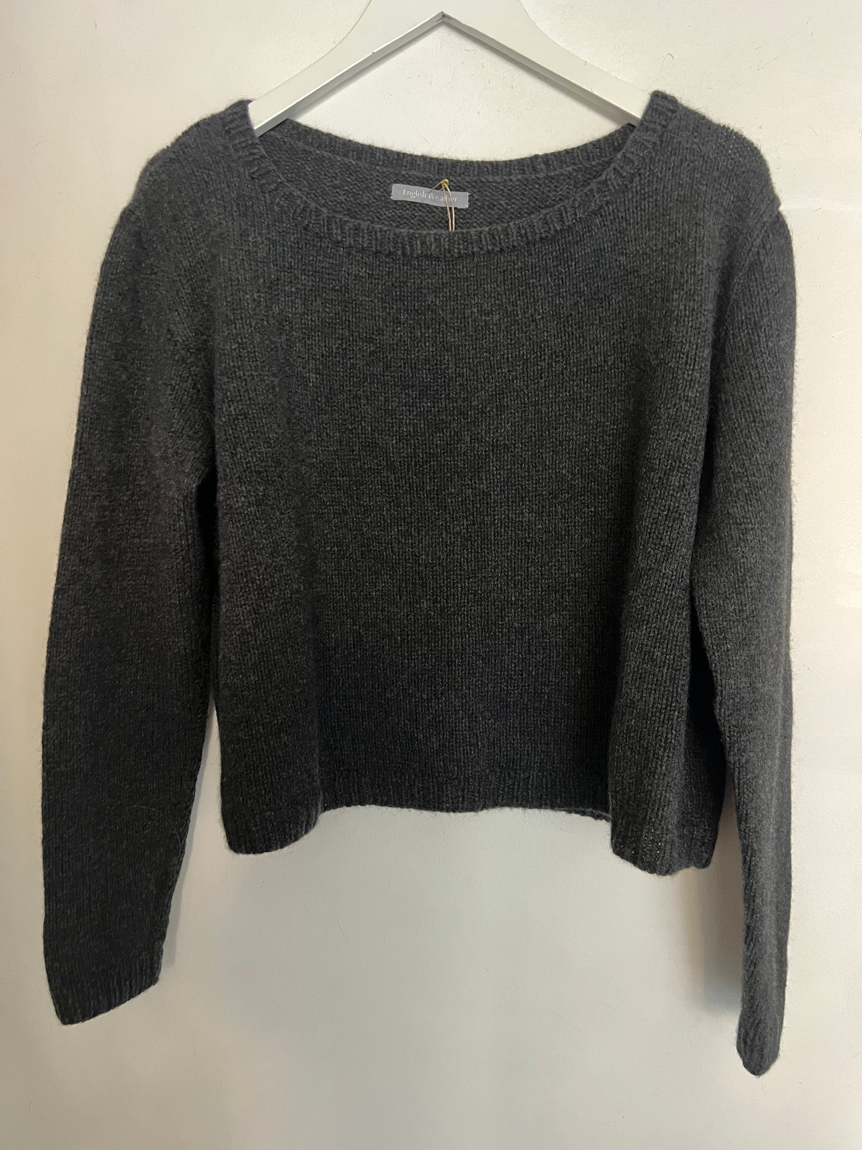 Hetre Alresford Hampshire Clothes Store English Weather Charcoal Cashmere Sophie Sweater