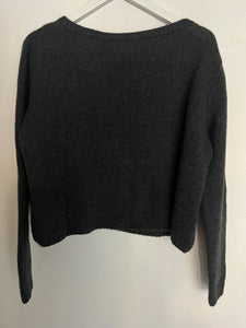 Hetre Alresford Hampshire Clothes Store English Weather Charcoal Cashmere Sophie Sweater  