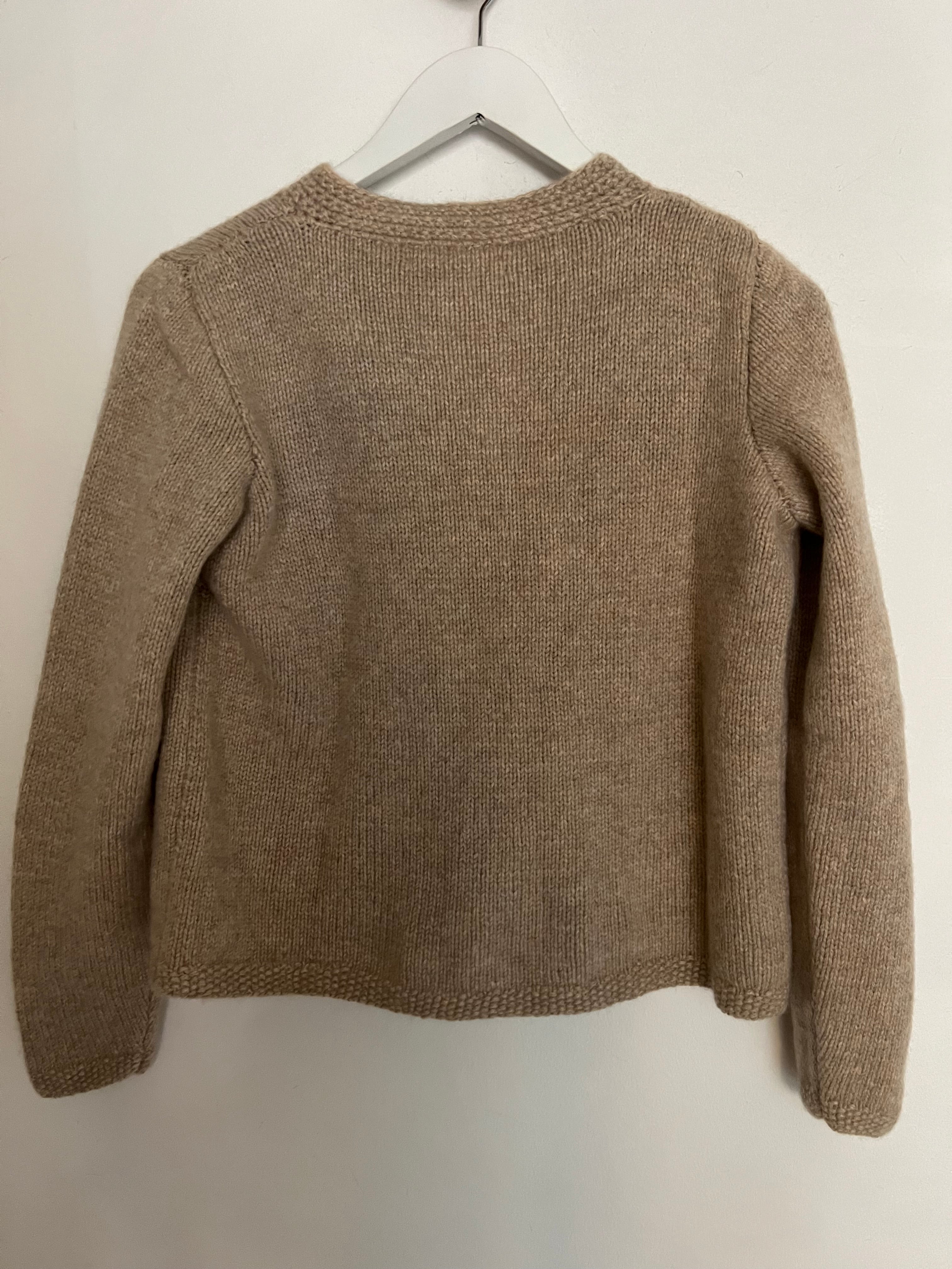 Hetre Alresford Hampshire Clothes Store English Weather Oatmeal Cashmere Cardigan 