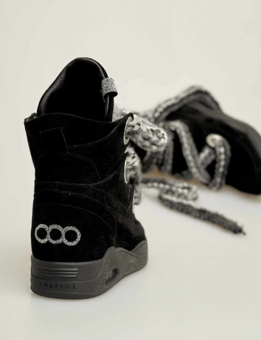Hetre Alresford Hampshire Shoe Store Serafini Black Suede Sydney Ankle Boot