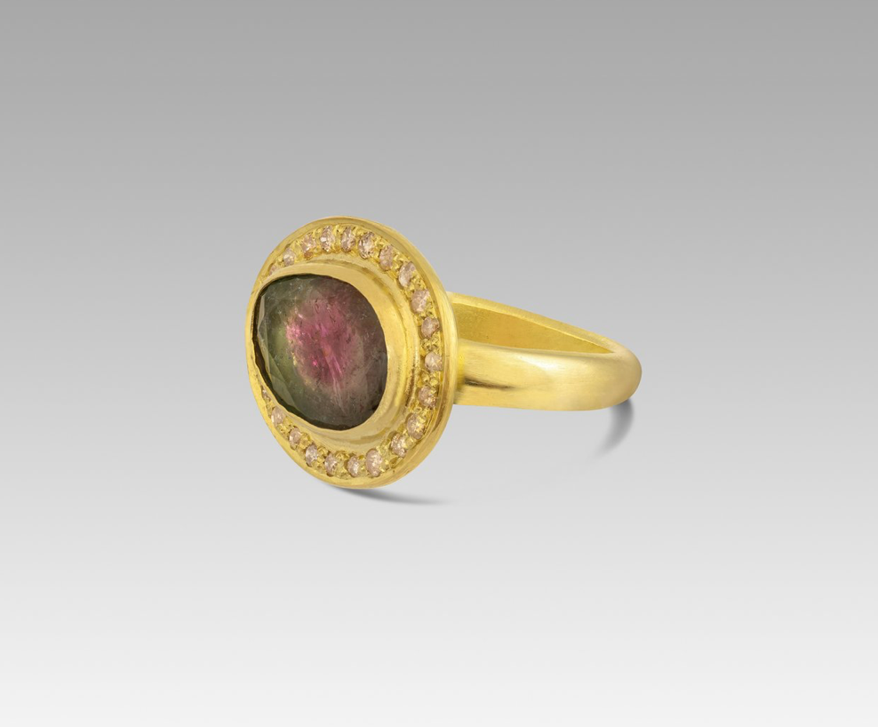 Hetre Alresford Hampshire Jewellery Sophie Theakston Watermelon Tourmaline Ring  