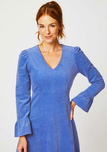 Hetre Alresford Hampshire Clothes store Aspiga V Neck Victoria Cornflower Blue Dress  