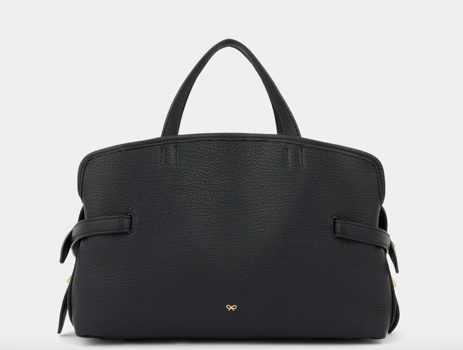 Hetre Alresford Hampshire Accessory Store ANYA HINDMARCH Black Grainy Leather Small Wilson 