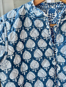 Hetre Alresford Hampshire Clothe Store KaHo Blue Trellis Quilted Jacket 