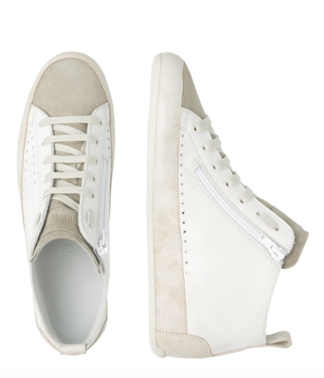 Hetre Alresford Hampshire Shoe Store Candice Cooper White Grey Mid Dafne Sneaker