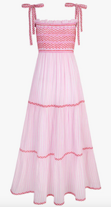 Hetre Alresford Hampshire clothes Store Pink City Prints Candyfloss Stripe Jessica Dress